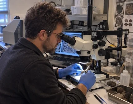Justin Black at the Measured Matter lab workbench.